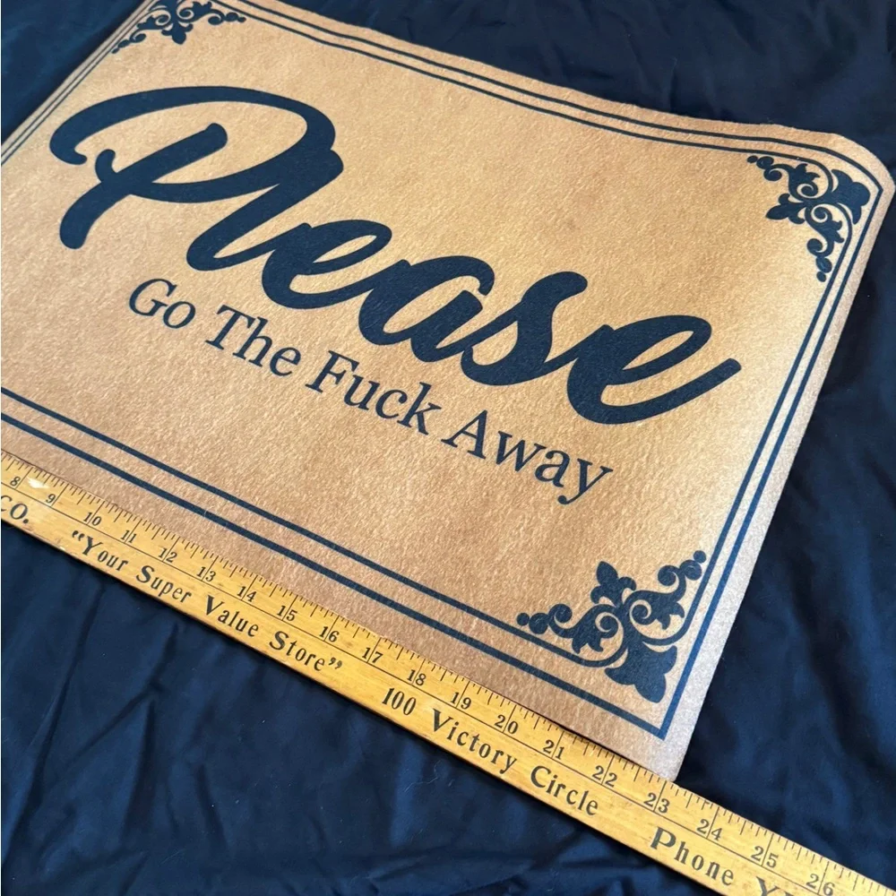 Welcome Mat with Bold Message